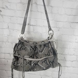 6126 by Lindsay Lohan crossbody snake print bag